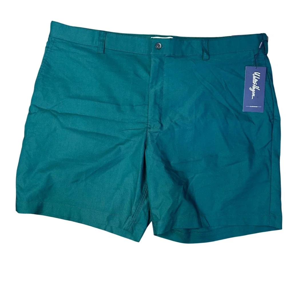 Walter Hagen Clubhouse Chino Shorts Mens 42 Dark Green 8in Inseam‎ MGA14213 NEW
